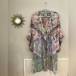 Johnny Was Floral Kimono with Multicolor Design